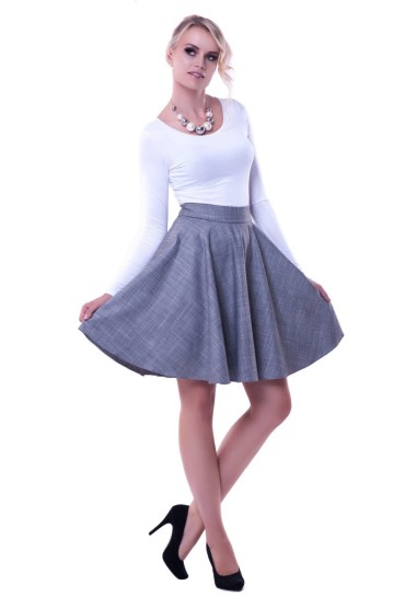 Elegancka rozkloszowana spódnica