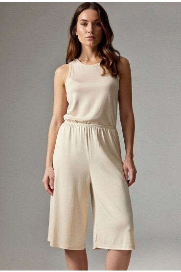 P&oacute;łhalkospodnie damskie Anastazja szeroka nogawka